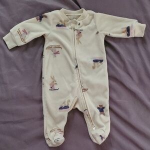 Carter's Cream Bunny Pattern Footie